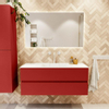 Mondiaz VICA ensemble de meuble de salle de bain - 120cm - meuble sous-vasque fire - 2 tiroirs - lavabo cloud milieu - 1 trou de robinet - version haute de 60cm - talc SW1085206