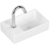 Villeroy & Boch Avento ensemble lave-mains - 36x22x11cm - trou de robinetterie à gauche - robinet de lave-mains chromé - blanc brillant SW1204637