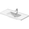 Duravit d-neo lavabo avec verre merveilleux 100.5x48x17cm 1 trou pour robinetterie rectangle céramique blanc SW640531
