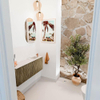 Mondiaz JOYA-DLUX 100cm toiletmeubel - kleur Dusk - Wastafel FAYE positie Rechts 1 kraangat kleur Meli. SW1425832