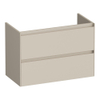 BRAUER Inspire meuble sous-lavabo peu profond 80 2 tiroirs à fermeture douce - sans poignées - 1 découpe pour siphon - beige mat SW1200792