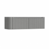 H&R Badmeubelen Juice Wastafelonderkast - 140x45x40cm - linkerhoek afgerond - 3D-front - 2 lades - geïntegreerde greep - stone grey mat SW1260171