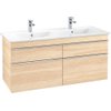 Villeroy en boch Venticello wastafelonderkast 125.3x59cm 4x lade iep impresso GA43935 Villeroy en boch Venticello wastafelonderkast 125.3x59cm 4x lade iep impresso GA43935
