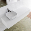 MONDIAZ LAGOM 140cm badmeubel solid surface talc 2 lades Wastafel BINX opzetkom links 1 kraangat SW409105 MONDIAZ LAGOM 140cm badmeubel solid surface talc 2 lades Wastafel BINX opzetkom links 1 kraangat SW409105