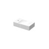 INK lave-mains - 40x23x10cm - vasque à droite - trou de robinet à gauche - blanc brillant SW351223