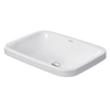 Duravit DuraStyle lavabo encastré sans trop-plein sans trou de robinetterie 60x43cm blanc SW54135