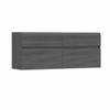 HR Ensemble de meuble Infinity Smart Meuble sous lavabo - 160x44.8x65cm - façade 3D - 4 tiroirs - double découpe pour siphon - sans poignée - wengé SW867178