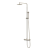 IVY Bond Ensemble de douche à effet pluie - apparent - douche de tête slim 30 cm - douchette 3 jets - Nickel brossé PVD SW1032482