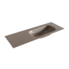 Mondiaz BIG small Smoke solid surface inbouw wastafel 130cm rechts SW430993 Mondiaz BIG small Smoke solid surface inbouw wastafel 130cm rechts SW430993