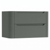 H&R Badmeubelen Juice Meuble sous lavabo - 100x45x50cm - angles arrondis - 2 tiroirs - poignée intégrée - Petrol mat SW1489513