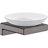 Hansgrohe AddStoris Q zeephouder - met schaal - geborsteld zwart chroom (antraciet) SW651238