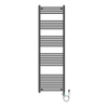Belrad Radiateur sèche-serviettes électrique - 180x55cm - 1000W - raccordement à droite - noir mat SW1580320