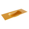 Mondiaz BIG small Ocher solid surface inbouw wastafel 120cm midden SW429706 Mondiaz BIG small Ocher solid surface inbouw wastafel 120cm midden SW429706