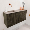 Mondiaz JOYA-DLUX 80cm toiletmeubel - kleur Shadow - Wastafel FAYE positie Links Zonder kraangat kleur Saba. SW1425120