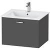 Duravit XBase Wastafelonderkast 60x47.5x44cm 1 lade Standaard greep met softclose spaanplaat Grafiet Mat SW444325 Duravit XBase Wastafelonderkast 60x47.5x44cm 1 lade Standaard greep met softclose spaanplaat Grafiet Mat SW444325