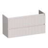 BRAUER Joy Wavy meuble sous-lavabo peu profond 100 2 tiroirs softclose - sans poignée - 1 découpe pour siphon - sable mat SW1201418