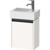 Duravit Ketho.2 Wastafelonderbouwkast - met 1 deur - 36.4x23.8x44cm links - met greep antraciet - wit supermat SW772766