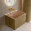 MONDIAZ KURVE-DLUX Meuble de salle de bains 60 cm couleur Dusk avec 1 tiroir et 0 porte. Lavabo CLOUD central sans trou de robinet Arena. SW1431337