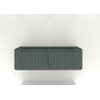H&R badmeubelen Juice Meuble sous vasque - 140x45x40cm - angles arrondis - façade 3D - 2 tiroirs - poignée intégrée - pétrole mat SW867848