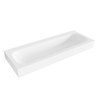 Mondiaz BIG LARGE wastafel - 120x46x12cm - wasbak midden - zonder kraangat - talc (wit) SW430156