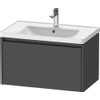 Duravit Ketho 2 meuble sous-lavabo suspendu avec 1 tiroir 78,4x45,5x44cm avec poignée graphite anthracite mat SW773140