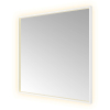 Hotbath &MORE Spiegel - 80x80cm - direct en indirect LED - color changing - spiegelverwarming - met afstandsbediening - mat wit SW1246068