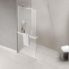 Fortifura Galeria handdoekrek voor inloopdouche - klemmen - 140cm - inkortbaar - mat wit SW1212786