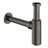 Hotbath Mate Wastafelsifon rond - verouderd ijzer (zwart) SW74427