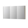 INK SPK2 armoire de toilette – 140 x 74 x 14 cm – 3 portes, portes-miroir double face – Gris cachemire mat SW798169