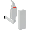 Geberit opbouwsifon - voor vaat- of wasmachines - D - 40mm - met afdekkap - waterslothoogte - 70mm - wit SW30093