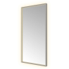 Hotbath &MORE Spiegel - 50x100cm - direct en indirect LED - color changing - spiegelverwarming - met afstandsbediening - PVD - geborsteld gunmetal antraciet SW1246054