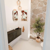 Mondiaz JOYA 111.6cm toiletmeubel - ronding links kleur Shadow - Wastafel FAYE positie Rechts 1 kraangat kleur Urban. SW1421536