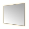 Hotbath &MORE Spiegel - 100x80cm - directe en indirecte LED - color changing - spiegelverwarming - dimbaar - met afstandsbediening - PVD - mat wit (antraciet) SW1246035
