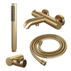 Brauer Gold Edition Robinet baignoire thermostatique mural avec douchette et support laiton Or brossé SW547778 Brauer Gold Edition Robinet baignoire thermostatique mural avec douchette et support laiton Or brossé SW547778