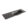 Mondiaz BIG small Darkgrey solid surface inbouw wastafel 130cm rechts SW430964 Mondiaz BIG small Darkgrey solid surface inbouw wastafel 130cm rechts SW430964