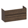 BRAUER Delight Meuble sous-lavabo - 120x46x60cm - 2 tiroirs softclose - sans poignées - 1 découpe pour siphon - Chêne brut SW1199272