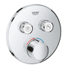 Grohe SmartControl Mitigeur de douche encastré - 3 boutons - rond - chrome SW104934