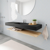 MONDIAZ ALAN 150cm badmeubel planchet washed oak Vrijhangende wastafel cloud midden 1 kraangat kleur urban SW408781 MONDIAZ ALAN 150cm badmeubel planchet washed oak Vrijhangende wastafel cloud midden 1 kraangat kleur urban SW408781