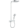 Hansgrohe Raindance Select E300 colonne de douche : avec tablette de douche 300 mitigeur thermostatique apparent avec douchette 3 jets et pomme de douche 3 jets chrome 0452232