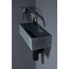 Forzalaqua Venetia Xs Lave-main 29x16x10cm sans trou de robinet gauche rectangulaire granit adouci anthracite SW230749