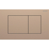 Geberit Sigma40 bedieningsplaat - 2-toets spoeling - extra dun - vierkante knoppen - RVS - geborsteld roodgoud SW1237210