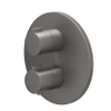 IVY Pact Finition - pour Mitigeur thermostatique encastré - 2 voies - inverseur d'arrêt - rosace ronde - Metal black PVD brossé SW1030966