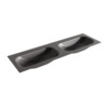 Mondiaz BIG small Darkgrey solid surface inbouw wastafel 150cm dubbel SW423708 Mondiaz BIG small Darkgrey solid surface inbouw wastafel 150cm dubbel SW423708