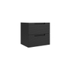 Saniclass Prime Balance Meuble sous lavabo - 60x55x44.9cm - 2 tiroirs - Poignée intégrée - MDF - noir mat SW892618