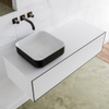 MONDIAZ LAGOM 110cm badmeubel solid surface urban 1 lades Wastafel BINX opzetkom links zonder kraangat SW409279 MONDIAZ LAGOM 110cm badmeubel solid surface urban 1 lades Wastafel BINX opzetkom links zonder kraangat SW409279