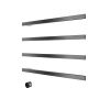 Hotbath &MORE Handdoekradiator - 80x76cm - vierkant - 4 stangen - horizontaal - met schakelaar - PVD - geborsteld gunmetal (antraciet) SW1245765