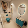MONDIAZ TURE-DLUX Meuble toilette - 60cm - Smag - EDEN - vasque Frappe - position centrale - sans trou de robinet SW1103011