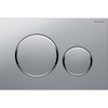 Geberit Sigma20 bedieningsplaat - 2-toets spoeling - rond - mat chroom SW242679