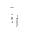 Hotbath Buddy IBS - Regendoucheset - 15cm plafondarm - 20cm ronde hoofddouche - staafhanddouche - ibs1 staafmodel - geborsteld nikkel (RVS) SW18193