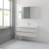 Bruynzeel Palitano badmeubelset 56.5x120x46cm 1 kraangat 1 wasbak 2 lades met spiegelkast met softclose kasjmier grijs SW384657 Bruynzeel Palitano badmeubelset 56.5x120x46cm 1 kraangat 1 wasbak 2 lades met spiegelkast met softclose kasjmier grijs SW384657